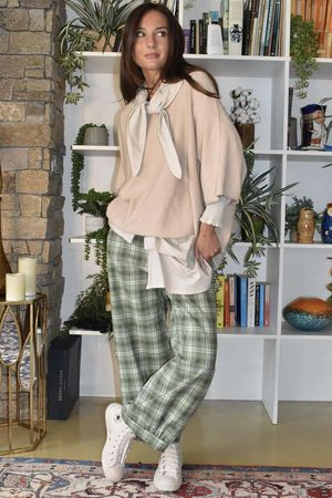Patrick Plaid Brushed Cotton Demi Bloom Pant Meadow